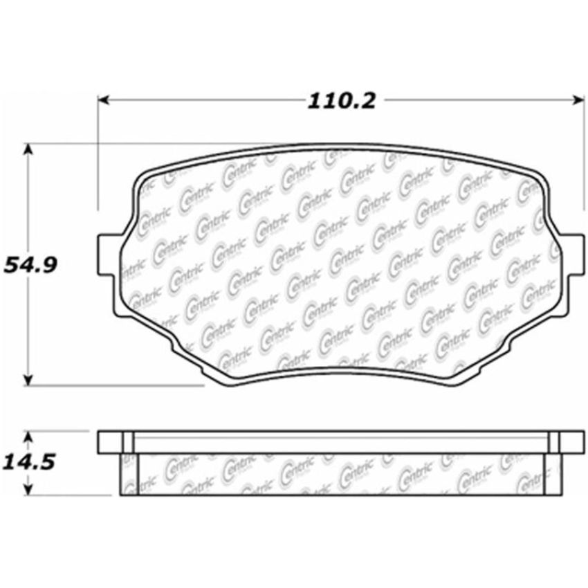 CENTRIC PARTS 105.06800 Posi Quiet Ceramic Brake Pads with Shims and Hardware