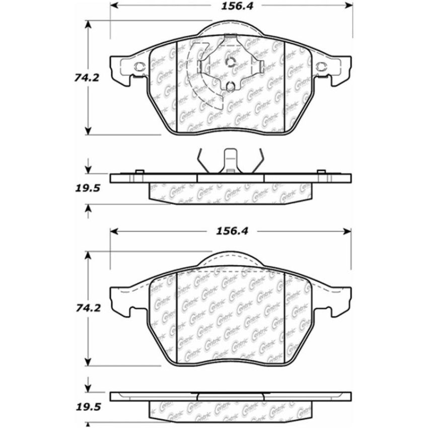 CENTRIC PARTS 105.06870 Posi Quiet Ceramic Brake Pads with Shims and Hardware