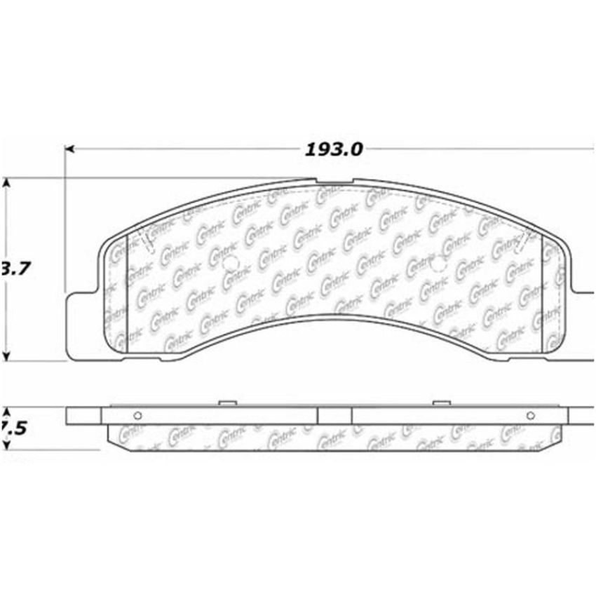 CENTRIC PARTS 105.07560 Posi Quiet Ceramic Brake Pads with Shims and Hardware