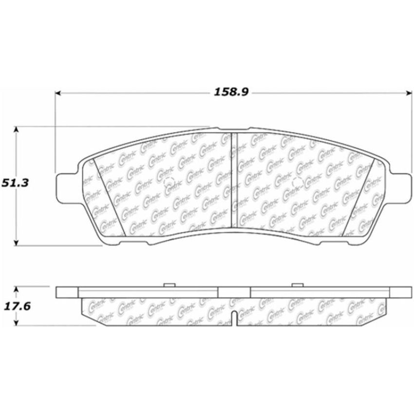 CENTRIC PARTS 105.07570 Posi Quiet Ceramic Brake Pads with Shims and Hardware