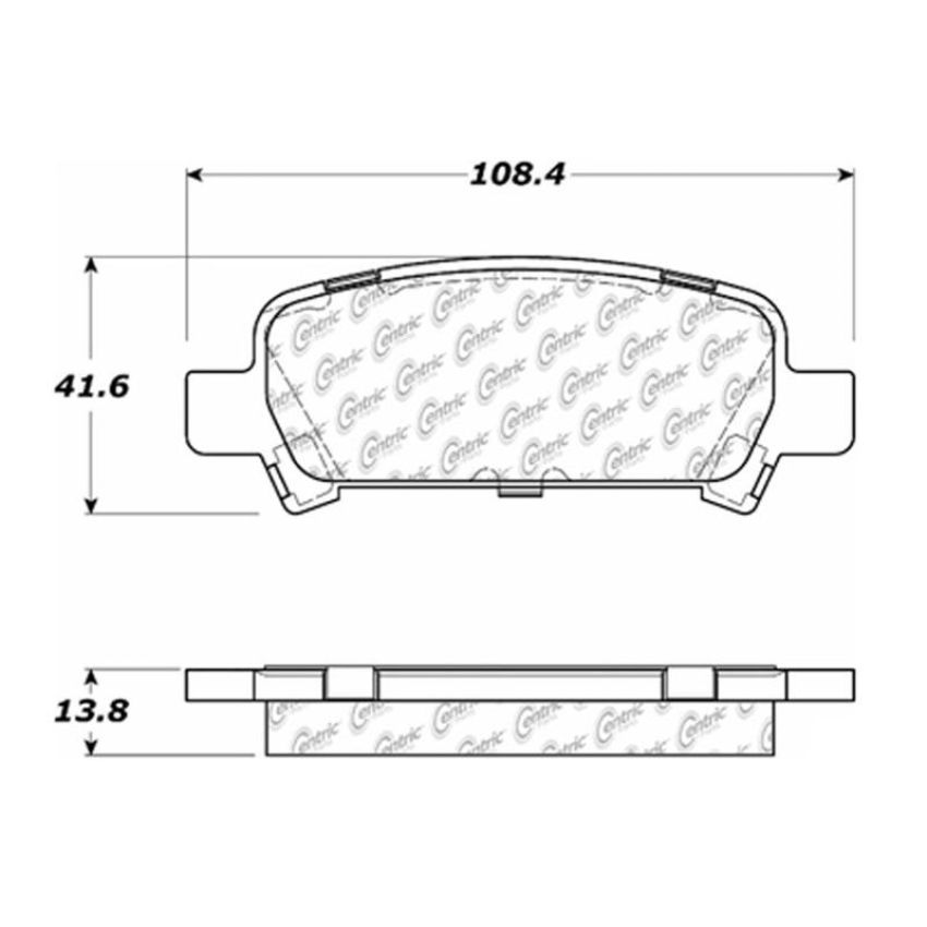 CENTRIC PARTS 105.07700 Posi Quiet Ceramic Brake Pads with Shims and Hardware