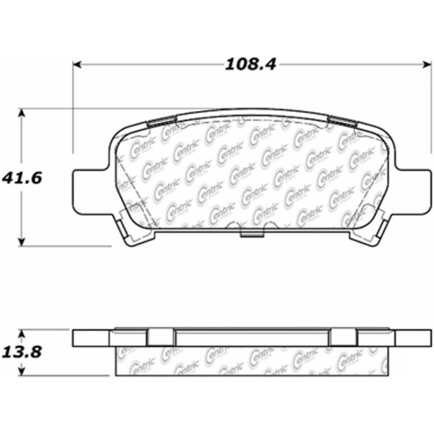 CENTRIC PARTS 105.07701 Posi Quiet Ceramic Brake Pads with Shims and Hardware