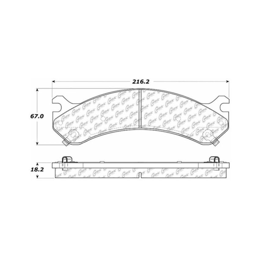 CENTRIC PARTS 105.07840 Posi Quiet Ceramic Brake Pads with Shims and Hardware