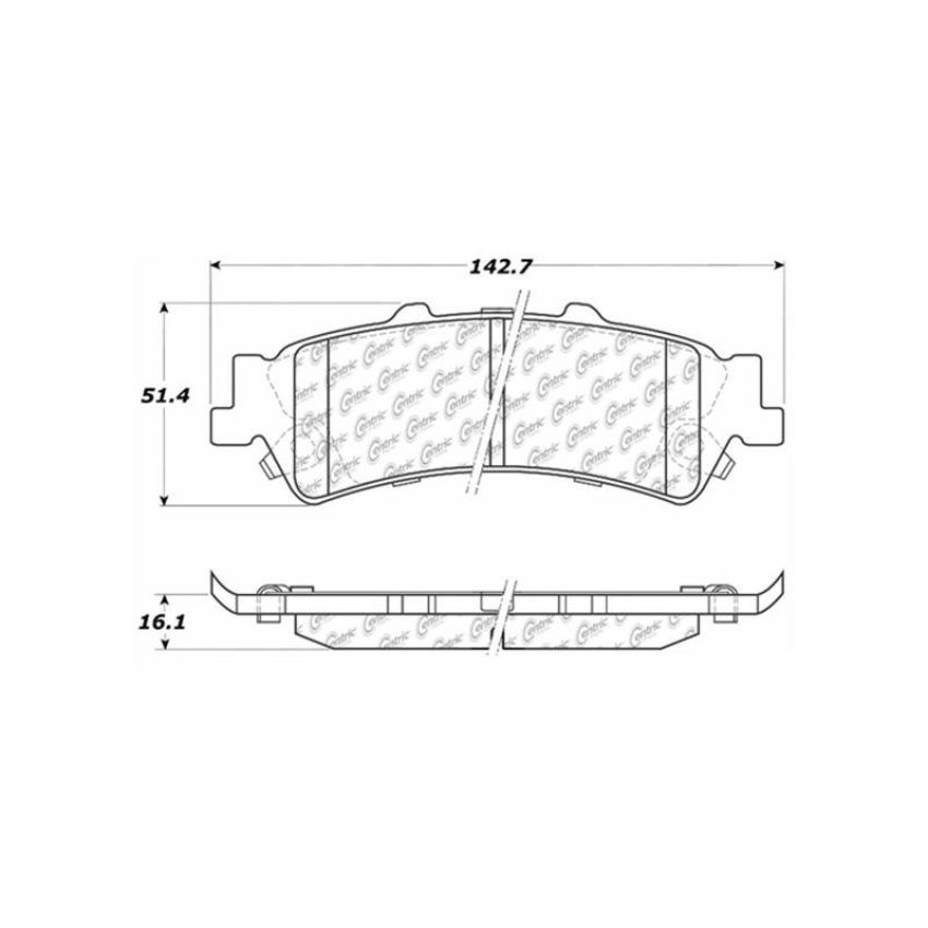 CENTRIC PARTS 105.07920 Posi Quiet Ceramic Brake Pads with Shims and Hardware