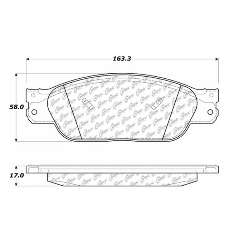 CENTRIC PARTS 105.08050 Posi Quiet Ceramic Brake Pads with Shims and Hardware
