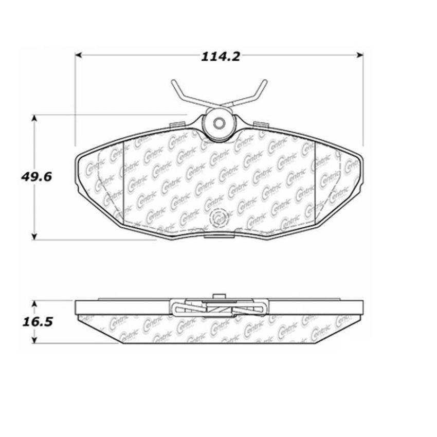 CENTRIC PARTS 105.08060 Posi Quiet Ceramic Brake Pads with Shims