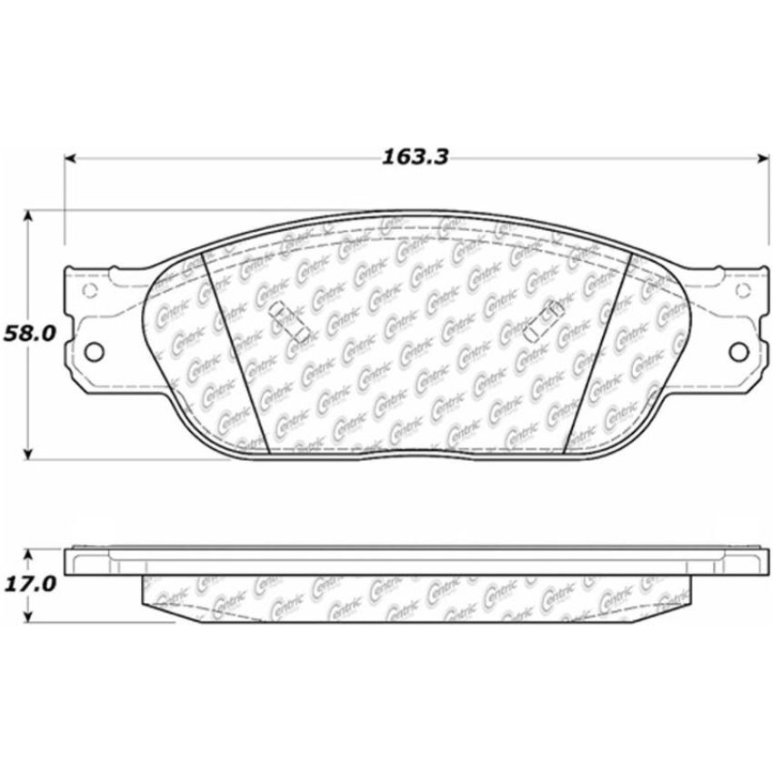 CENTRIC PARTS 105.08120 Posi Quiet Ceramic Brake Pads with Shims and Hardware