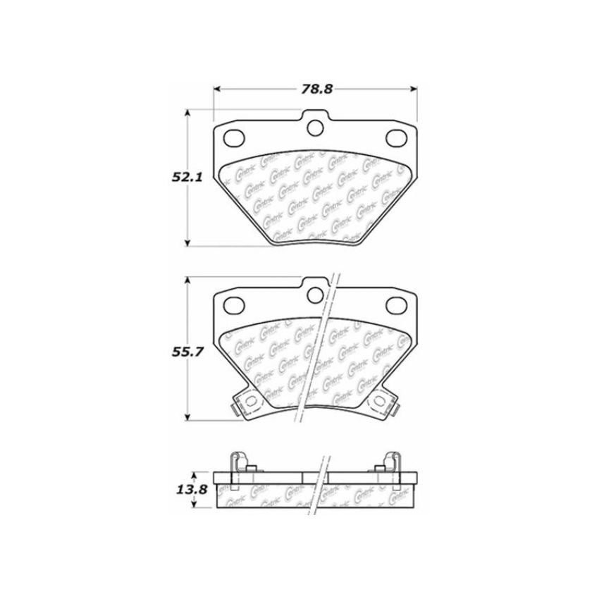 CENTRIC PARTS 105.08230 Posi Quiet Ceramic Brake Pads with Shims and Hardware
