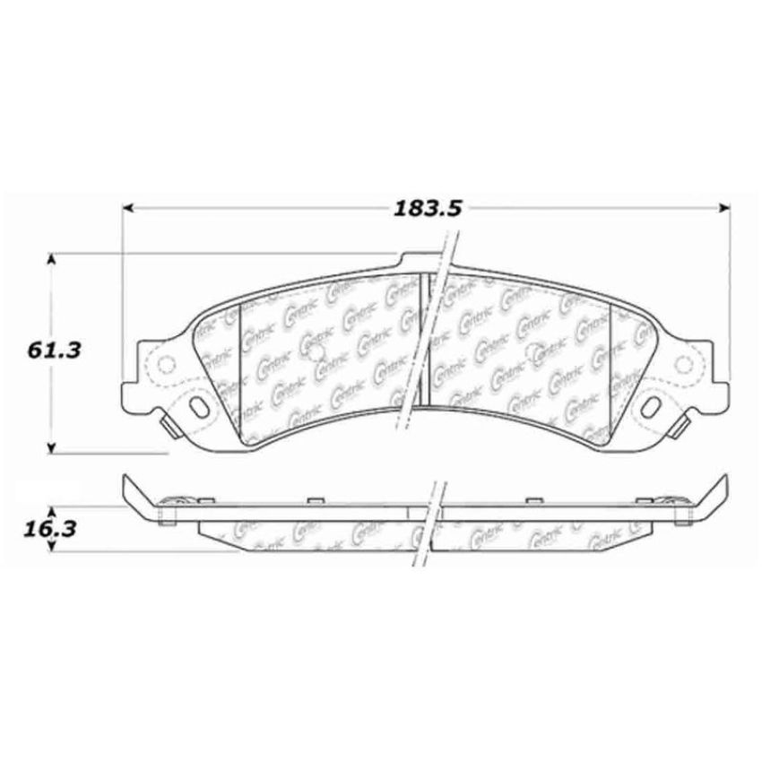 CENTRIC PARTS 105.08340 Posi Quiet Ceramic Brake Pads with Shims and Hardware