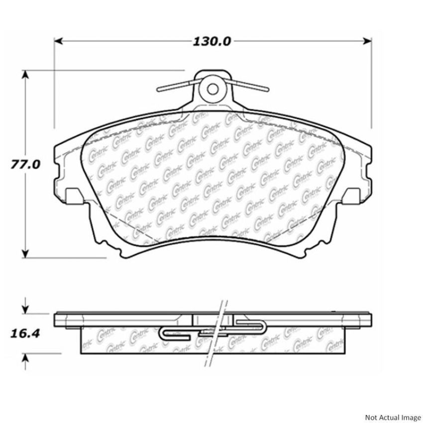 CENTRIC PARTS 105.08370 Posi Quiet Ceramic Brake Pads with Shims