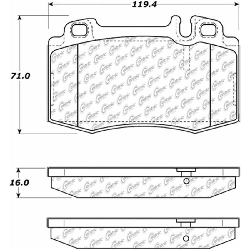 CENTRIC PARTS 105.08471 Posi Quiet Ceramic Brake Pads with Shims and Hardware