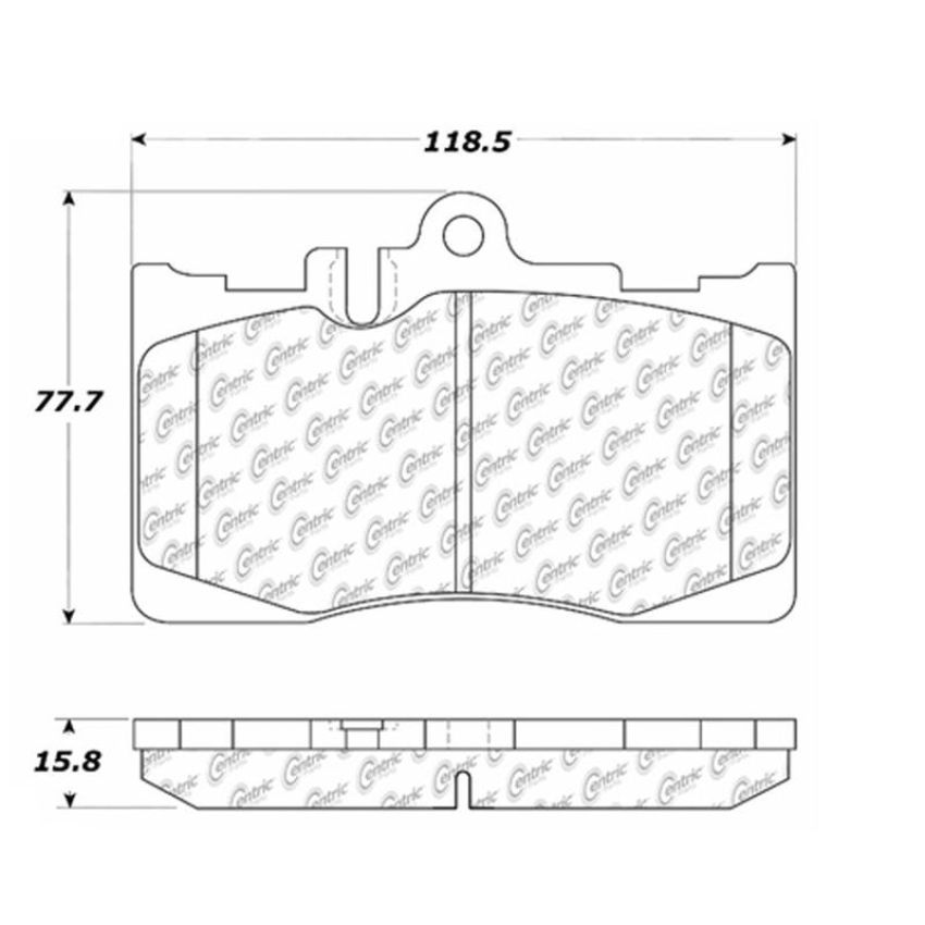 CENTRIC PARTS 105.08700 Posi Quiet Ceramic Brake Pads with Shims and Hardware