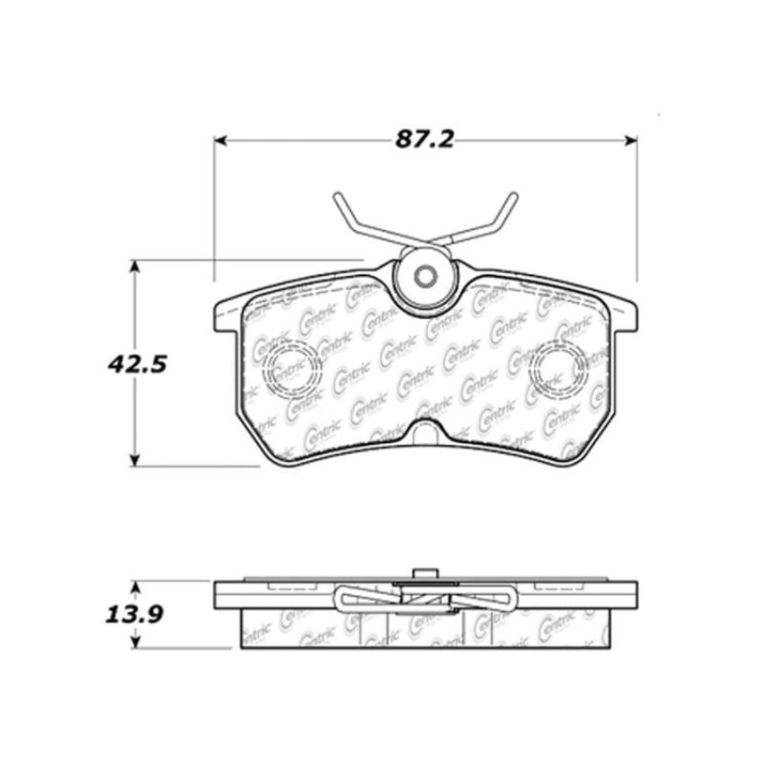 CENTRIC PARTS 105.08860 Posi Quiet Ceramic Brake Pads with Shims