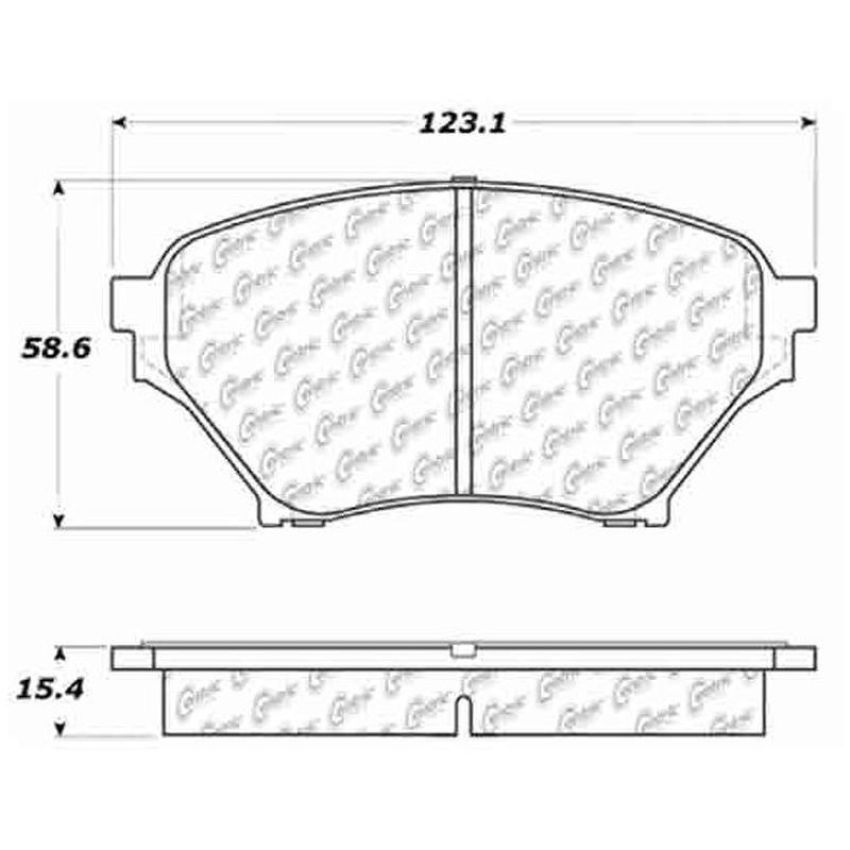 CENTRIC PARTS 105.08900 Posi Quiet Ceramic Brake Pads with Shims and Hardware