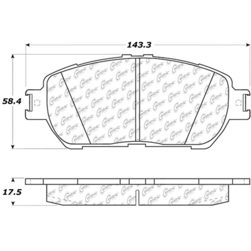 CENTRIC PARTS 105.09061 Posi Quiet Ceramic Brake Pads with Shims and Hardware