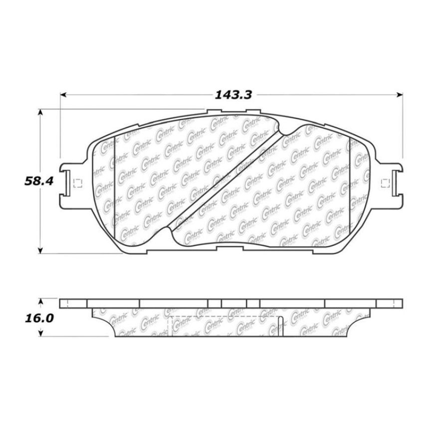 CENTRIC PARTS 105.09062 Posi Quiet Ceramic Brake Pads with Shims and Hardware