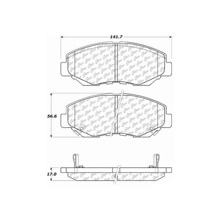 CENTRIC PARTS 105.09142 Posi Quiet Ceramic Brake Pads with Shims and Hardware
