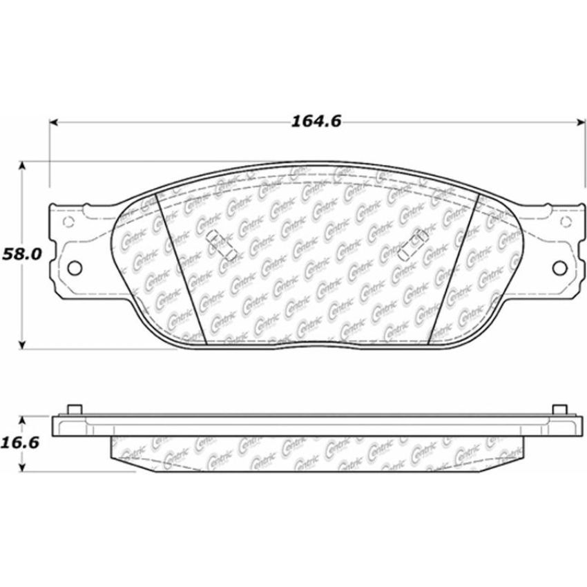 CENTRIC PARTS 105.09330 Posi Quiet Ceramic Brake Pads with Shims