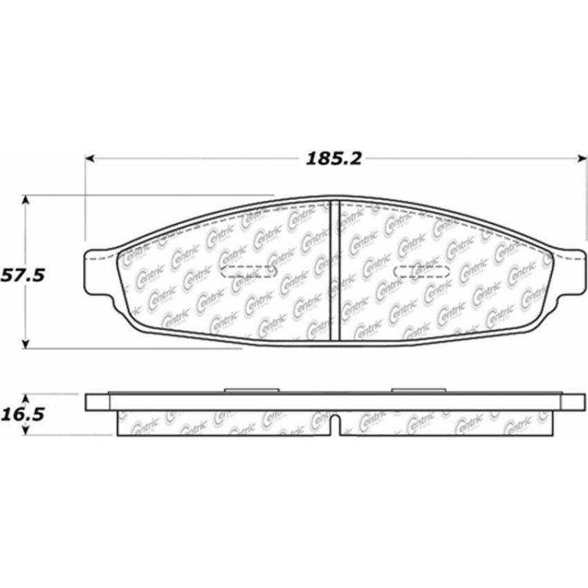 CENTRIC PARTS 105.09530 Posi Quiet Ceramic Brake Pads with Shims and Hardware