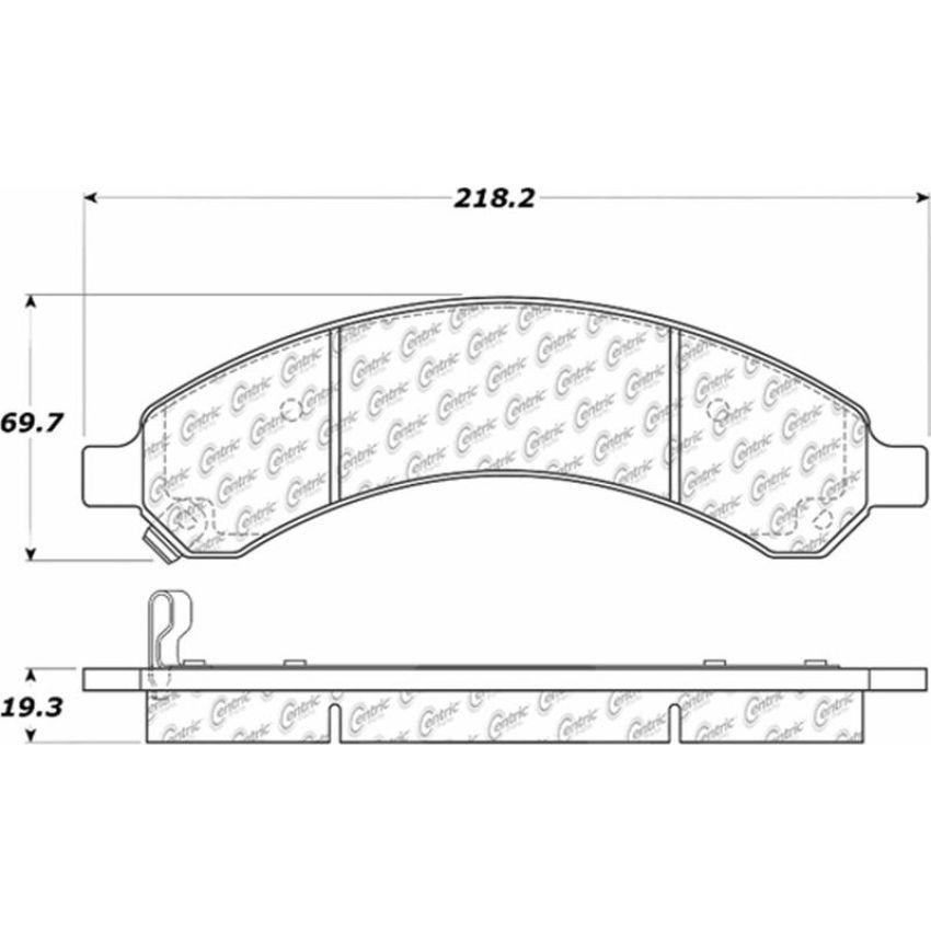 CENTRIC PARTS 105.09890 Posi Quiet Ceramic Brake Pads with Shims and Hardware