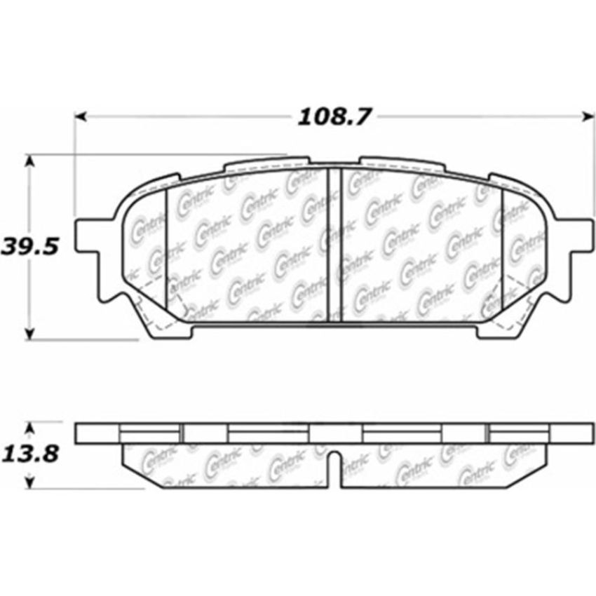 CENTRIC PARTS 105.10040 Posi Quiet Ceramic Brake Pads with Shims and Hardware
