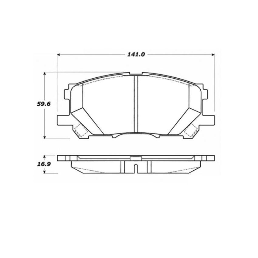 CENTRIC PARTS 105.10050 Posi Quiet Ceramic Brake Pads with Shims and Hardware