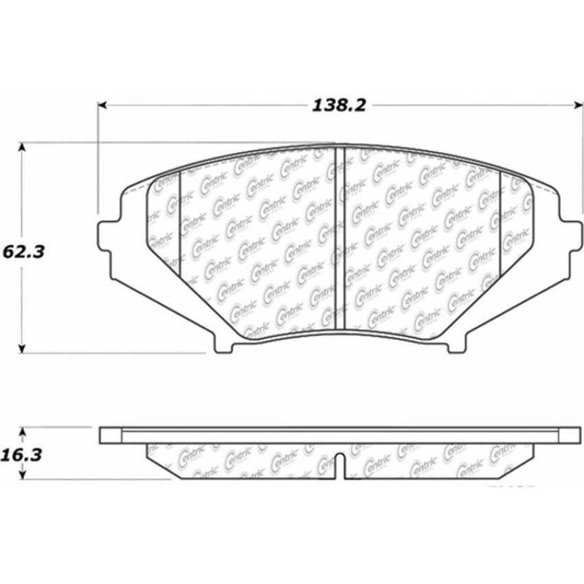 CENTRIC PARTS 105.10090 Posi Quiet Ceramic Brake Pads with Shims and Hardware