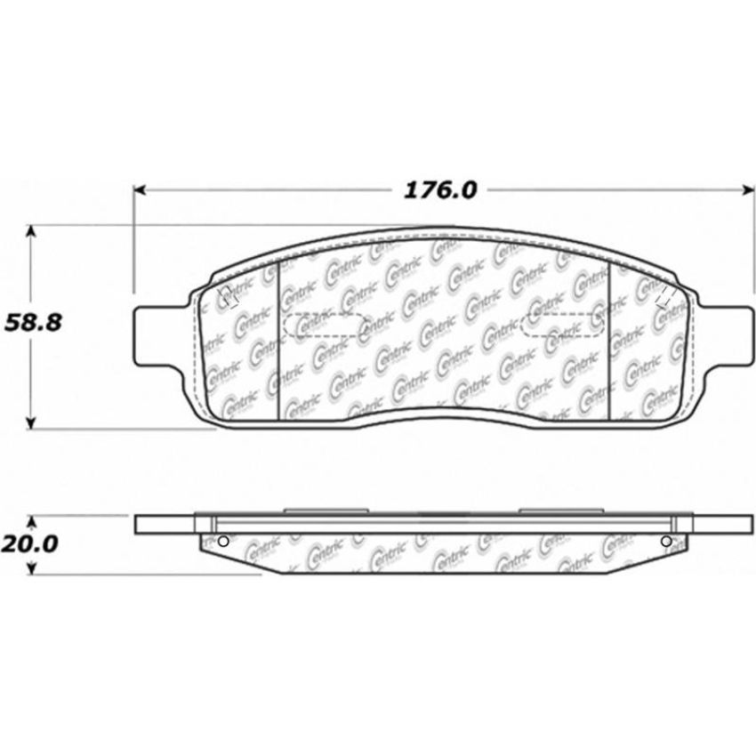 CENTRIC PARTS 105.10110 Posi Quiet Ceramic Brake Pads with Shims and Hardware