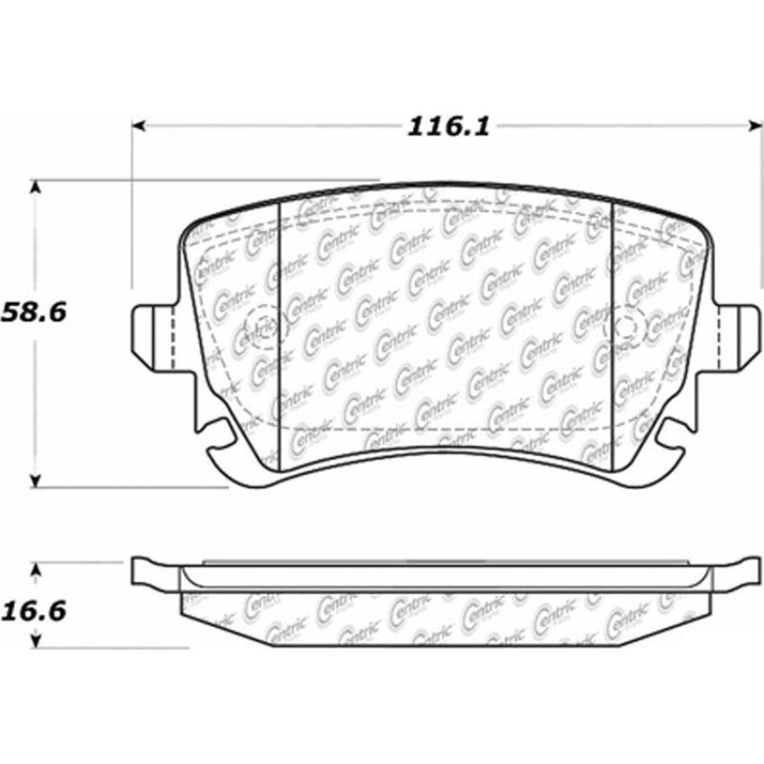 CENTRIC PARTS 105.10180 Posi Quiet Ceramic Brake Pads with Shims and Hardware