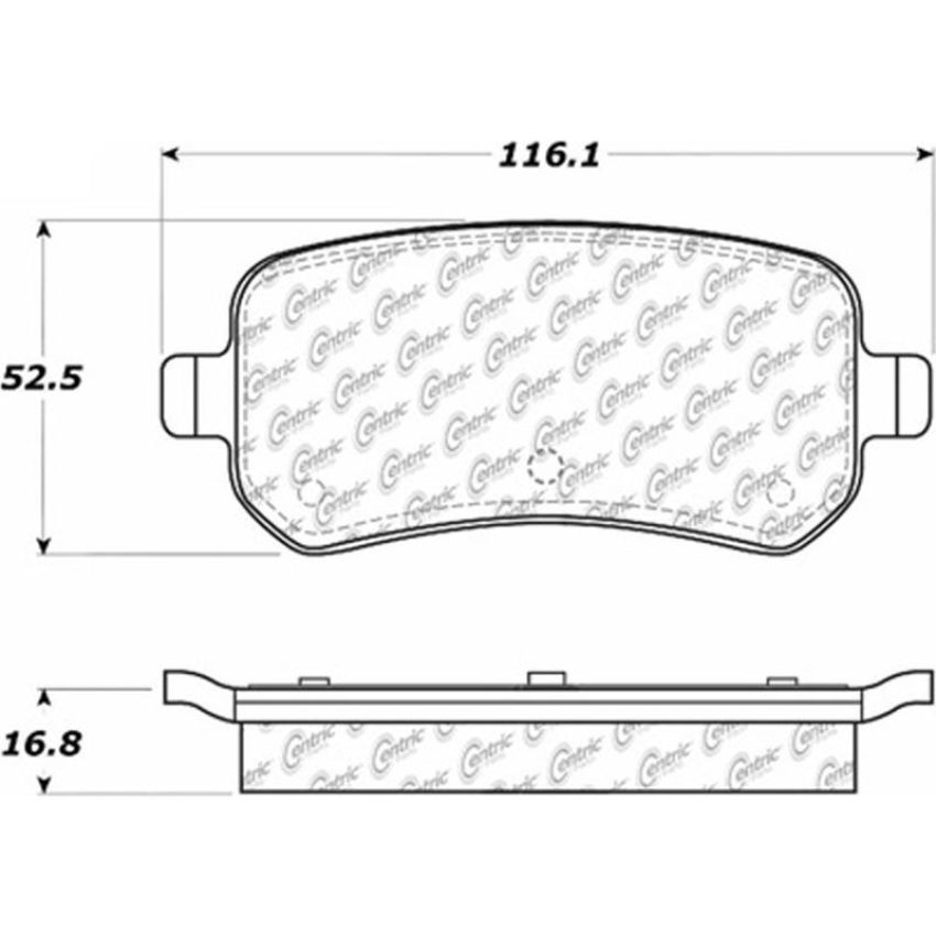 CENTRIC PARTS 105.10210 Posi Quiet Ceramic Brake Pads with Shims and Hardware