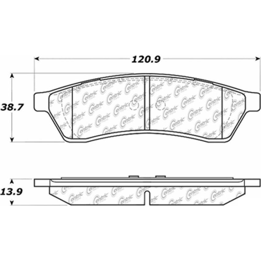 CENTRIC PARTS 105.10300 Posi Quiet Ceramic Brake Pads with Shims and Hardware