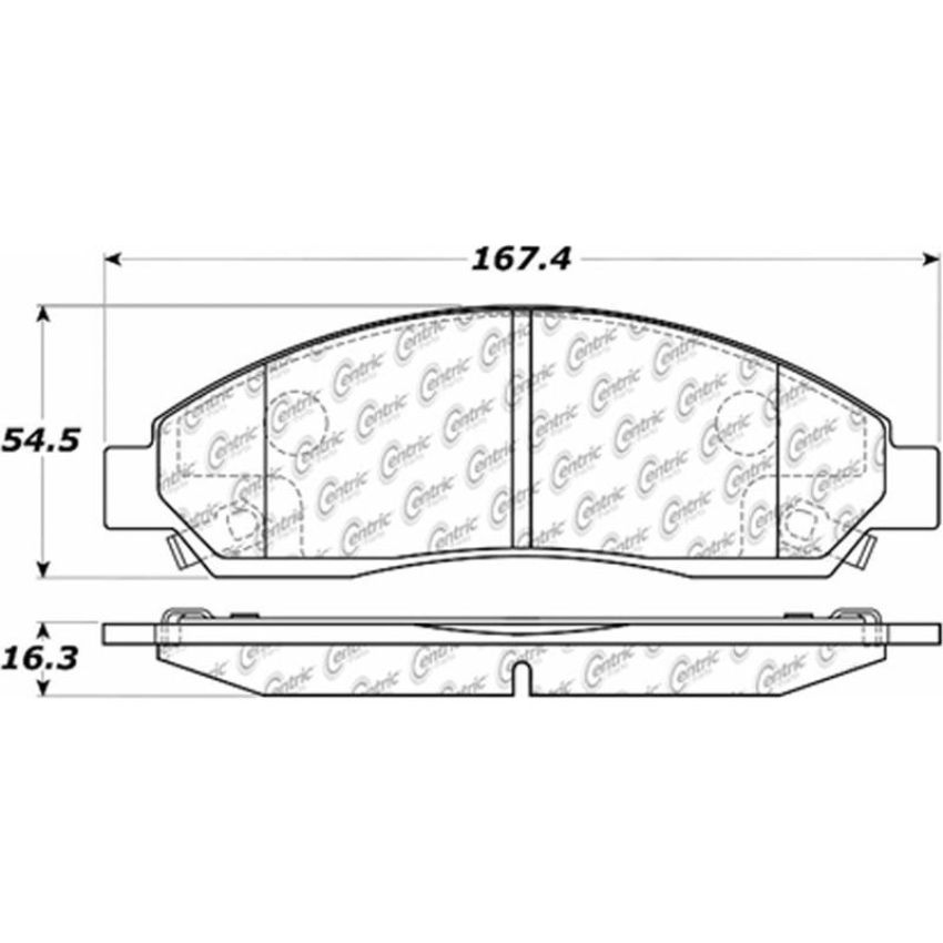 CENTRIC PARTS 105.10390 Posi Quiet Ceramic Brake Pads with Shims and Hardware