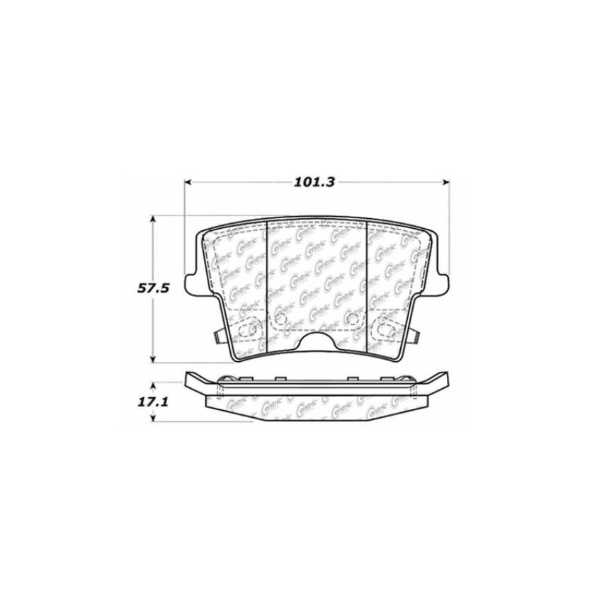 CENTRIC PARTS 105.10570 Posi Quiet Ceramic Brake Pads with Shims and Hardware