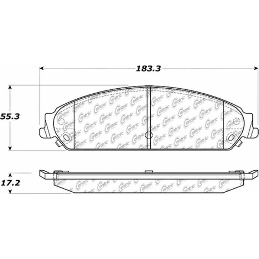 CENTRIC PARTS 105.10580 Posi Quiet Ceramic Brake Pads with Shims and Hardware