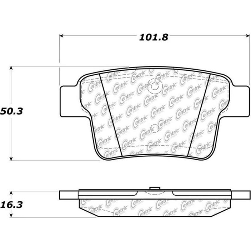 CENTRIC PARTS 105.10710 Posi Quiet Ceramic Brake Pads with Shims and Hardware