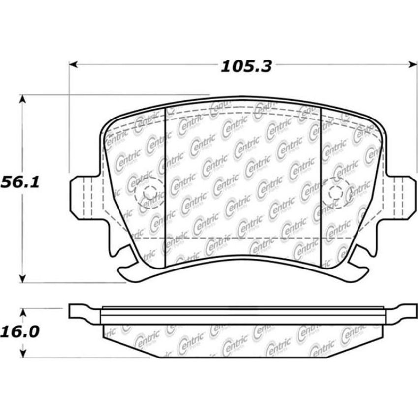 CENTRIC PARTS 105.11081 Posi Quiet Ceramic Brake Pads with Shims and Hardware