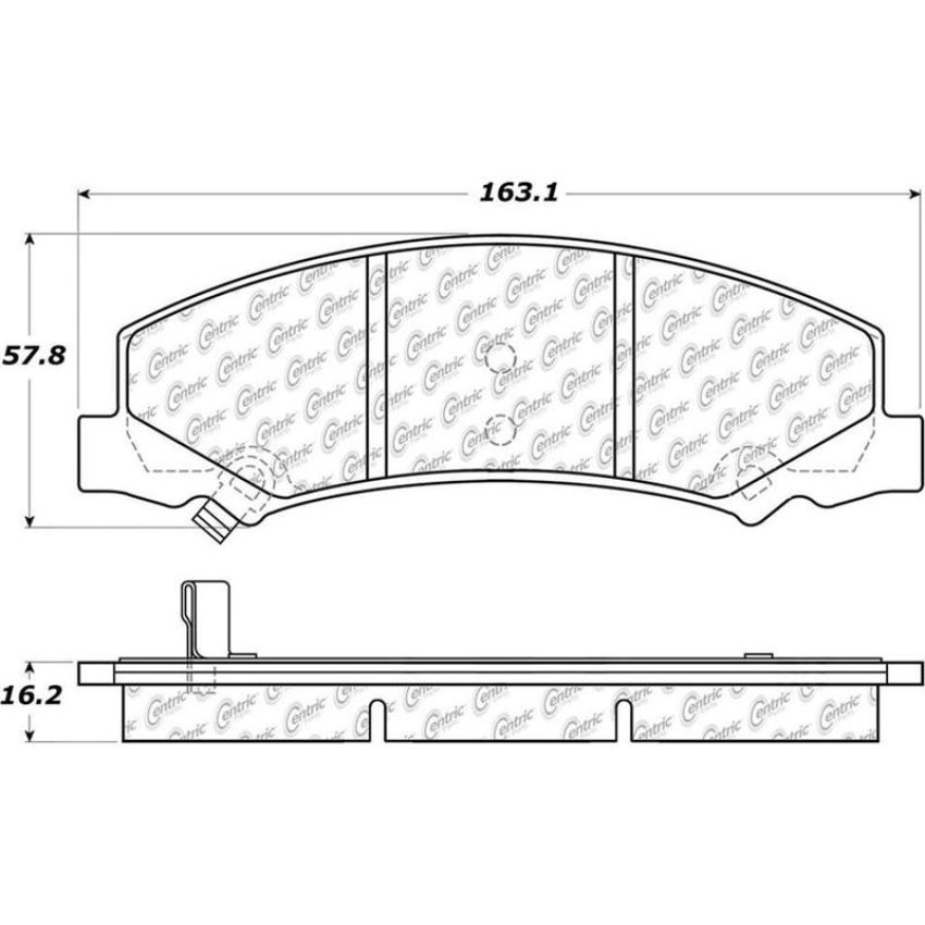 CENTRIC PARTS 105.11590 Posi Quiet Ceramic Brake Pads with Shims and Hardware