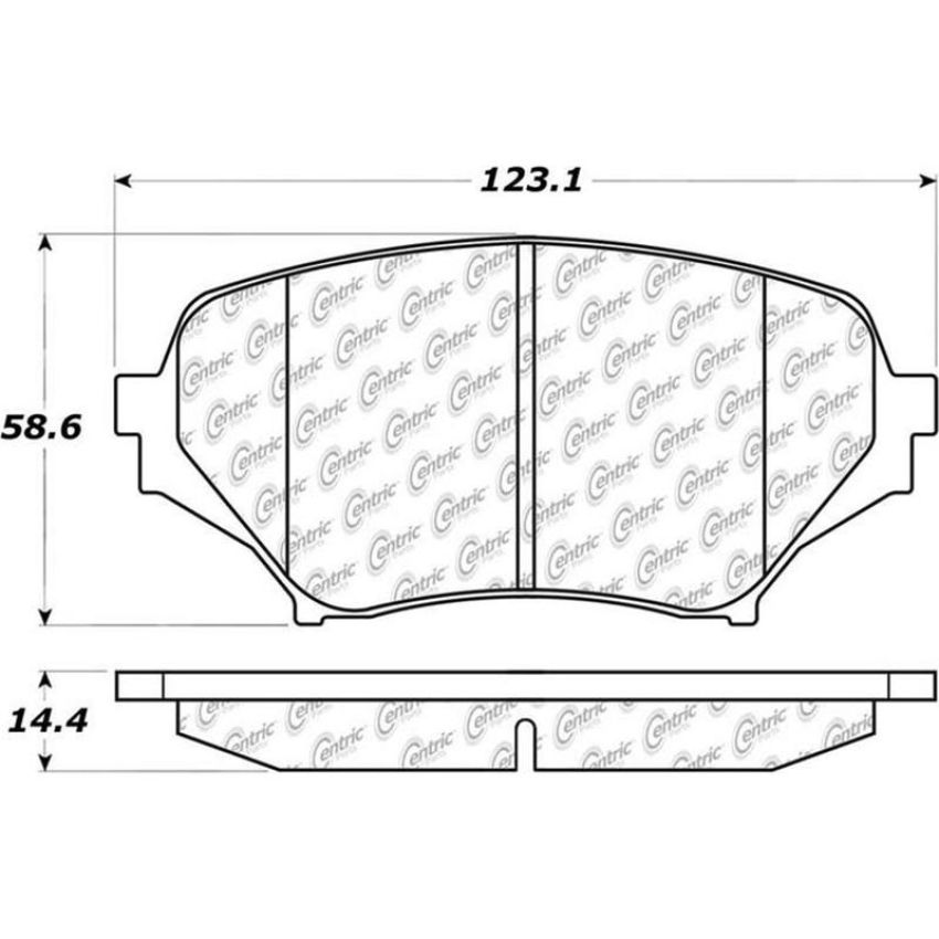 CENTRIC PARTS 105.11790 Posi Quiet Ceramic Brake Pads with Shims and Hardware