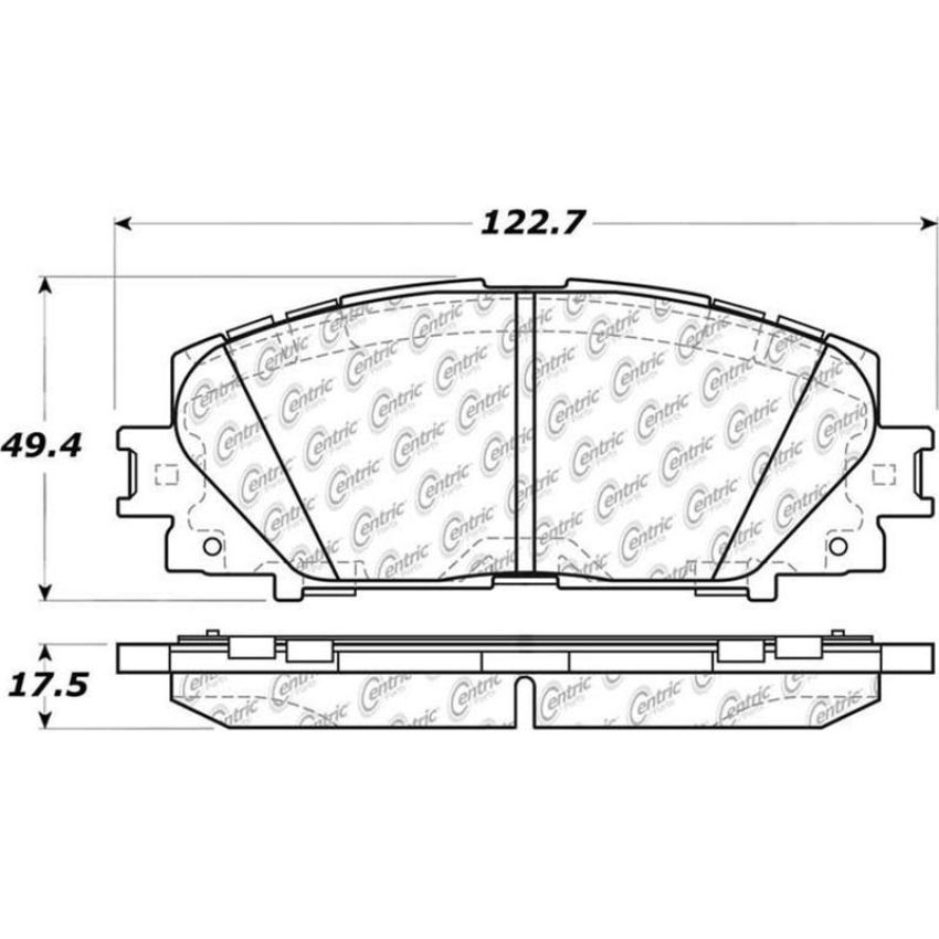 CENTRIC PARTS 105.11841 Posi Quiet Ceramic Brake Pads with Shims and Hardware