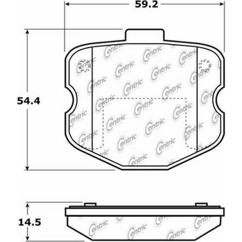 CENTRIC PARTS 105.11850 Posi Quiet Ceramic Brake Pads with Shims