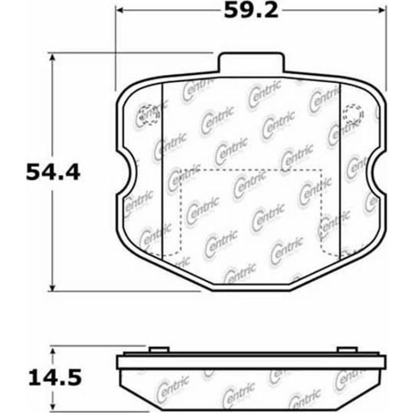 CENTRIC PARTS 105.11851 Posi Quiet Ceramic Brake Pads with Shims