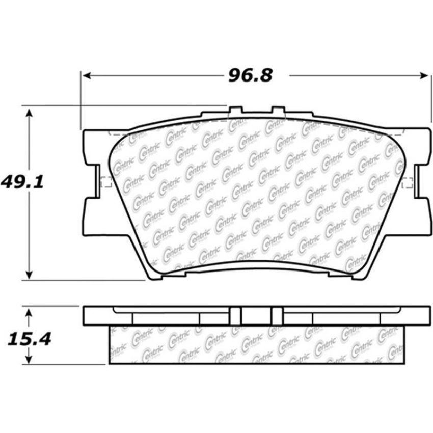CENTRIC PARTS 105.12121 Posi Quiet Ceramic Brake Pads with Shims and Hardware