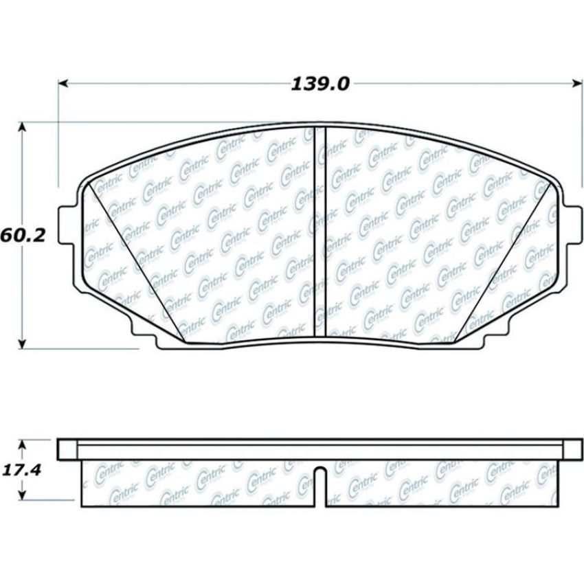 CENTRIC PARTS 105.12580 Posi Quiet Ceramic Brake Pads with Shims and Hardware
