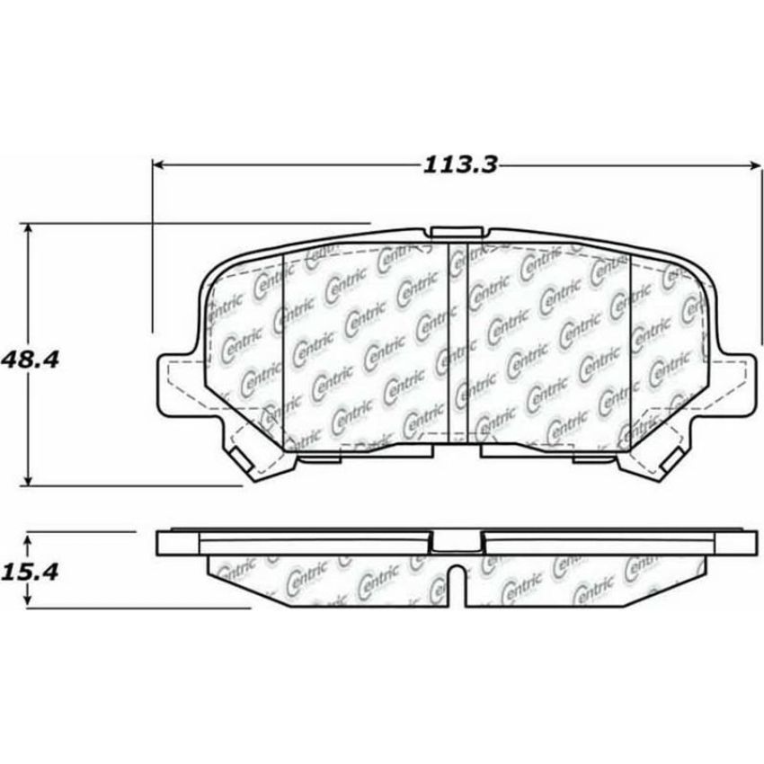 CENTRIC PARTS 105.12810 Posi Quiet Ceramic Brake Pads with Shims and Hardware