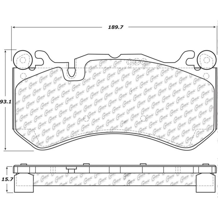 CENTRIC PARTS 105.12910 Posi Quiet Ceramic Brake Pads with Shims and Hardware