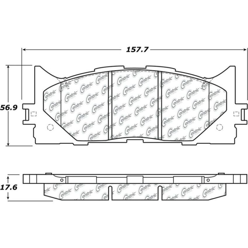 CENTRIC PARTS 105.12930 Posi Quiet Ceramic Brake Pads with Shims and Hardware