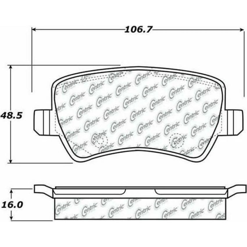CENTRIC PARTS 105.13071 Posi Quiet Ceramic Brake Pads with Shims and Hardware