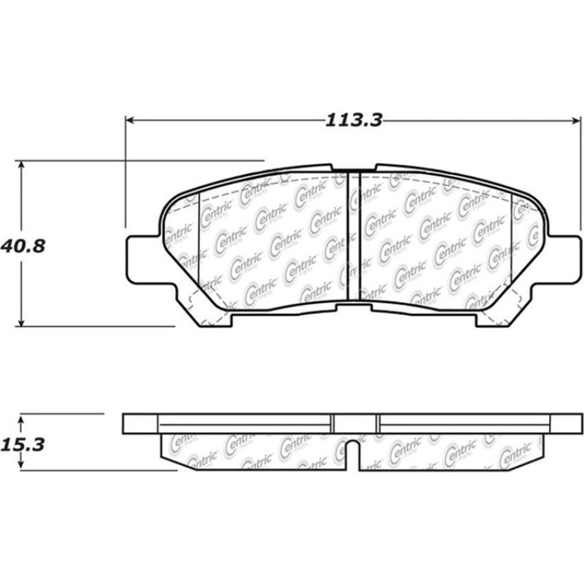 CENTRIC PARTS 105.13250 Posi Quiet Ceramic Brake Pads with Shims and Hardware
