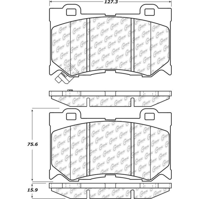 CENTRIC PARTS 105.13460 Posi Quiet Ceramic Brake Pads with Shims and Hardware