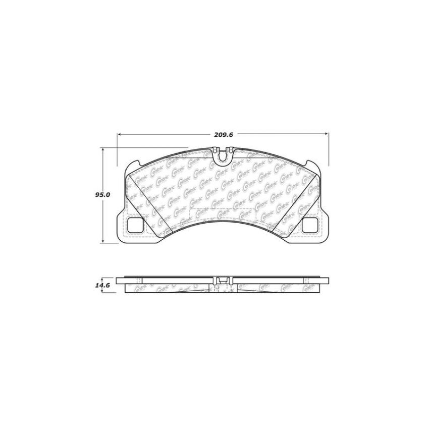 CENTRIC PARTS 105.13490 Posi Quiet Ceramic Brake Pads with Shims and Hardware